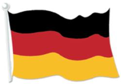 German Flag Cutout 18in
