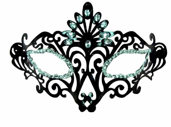 A Masquerade Mask Black with stones