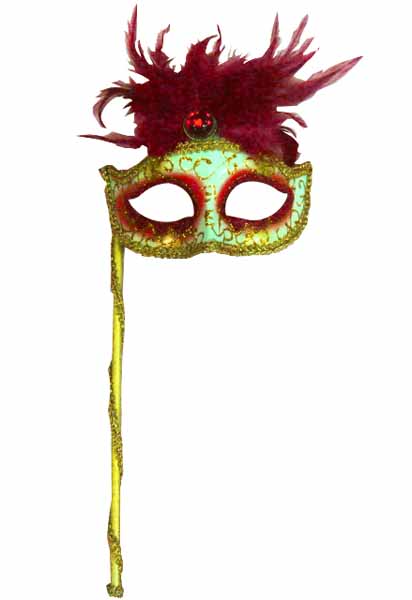A Masquerade Mask Red on dowel