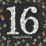 16 Sparkling Birthday Napkins