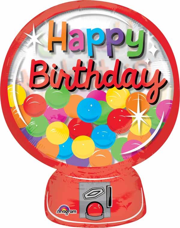 Balloon Birthday Gumball Machine