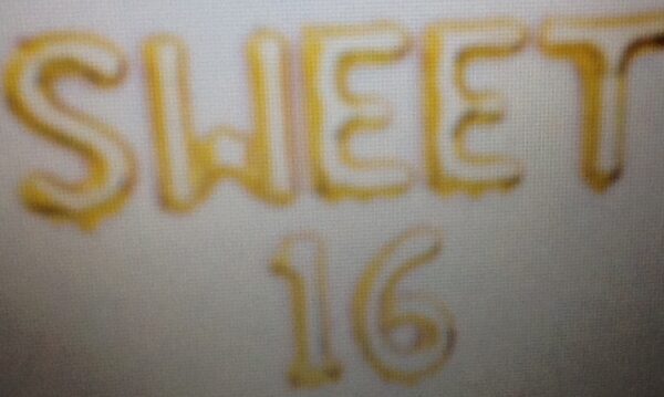 16 Balloon SWEET 16 Airfilled banner