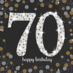 A Sparkling 70 Birthday Napkins