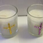 A Candle Votive with Cross