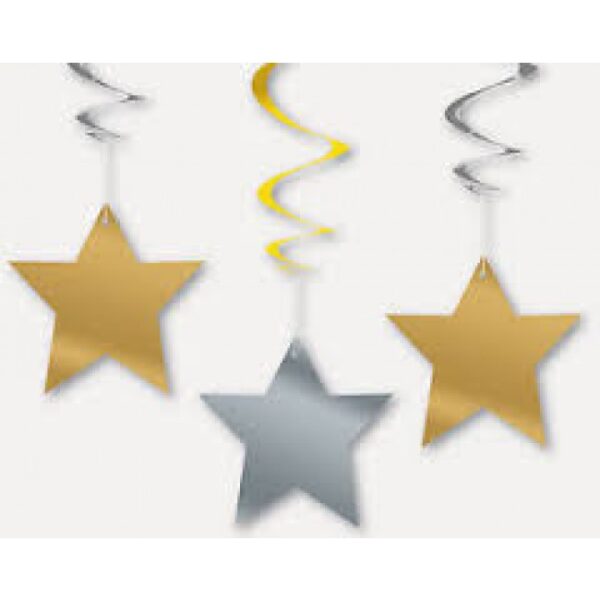Decor 3-ct Swirls Silver and Gold