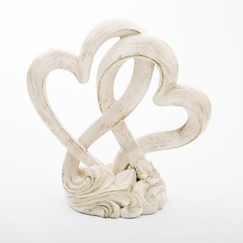 A Double Heart Cake top/ Centerpiece