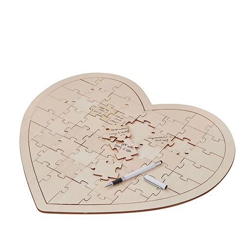 A Heart Puzzle Guest Book