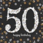 A Sparkling 50 Birthday Napkins