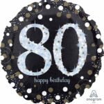 A Sparkling 80 Birthday Balloon