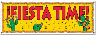 Banner Fiesta Time 60 x 21 in