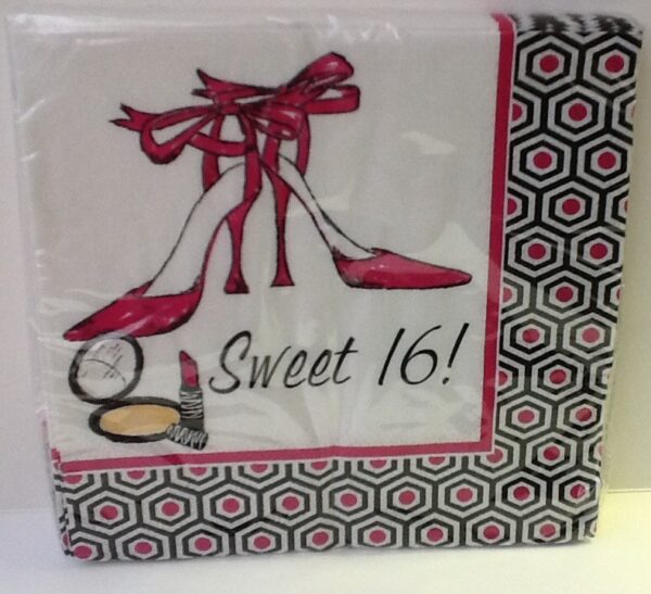 16 Sweet Sixteen Birthday Napkins
