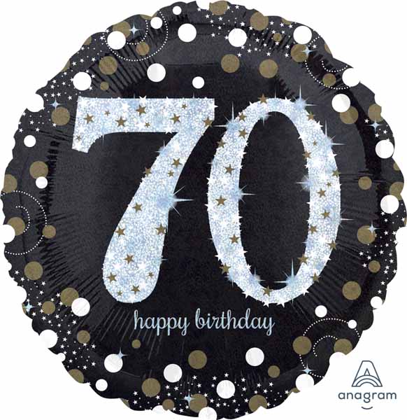 Balloon Birthday 70 HBD Sparkling