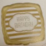 Balloon Birthday Gold stripes