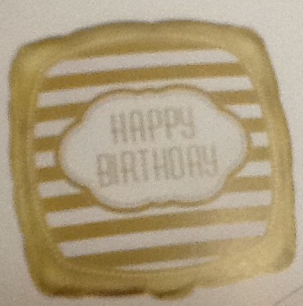 Balloon Birthday Gold stripes