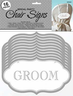 Wedding Party Chair signs