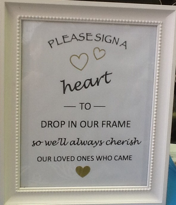 A Heart Guest Book Sign in Frame