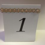 Table Number with Rose Gold accent