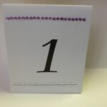 Table Number with Rhinestone accent