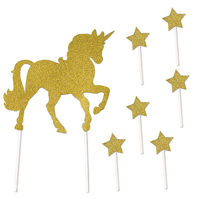 bday unicorn cake topr with 6 star 54970 7.25×10.75