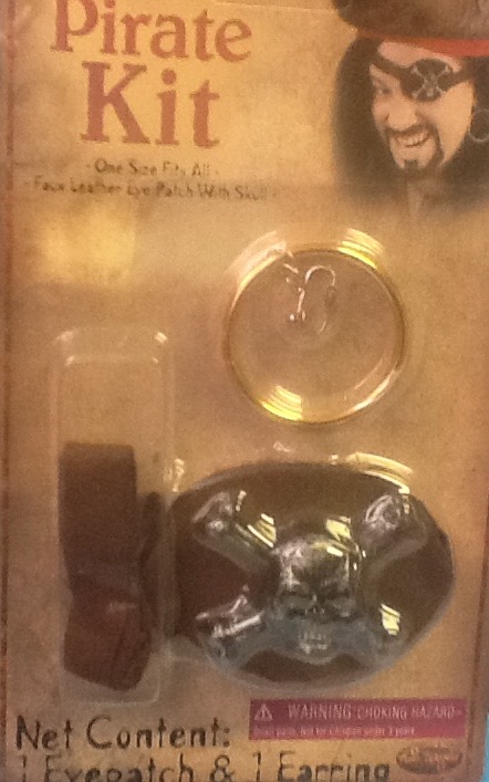 cos acc pirate eyepatch and ear kit brown 8004 3.99