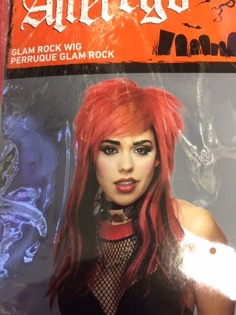 cos acc wig rocker glam rockred blk