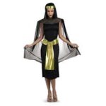 cos f egyptian godd disguise 12-14 dress with att drpes collar and black belt and headband