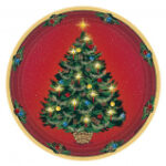 christmas tree plates ams 9in 65981