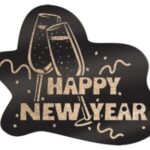 newyr cutout sign gl bk 88966