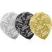 bday bal hbd latex gold silver blk ams 113081-