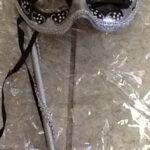 masq mask silver black with dowel