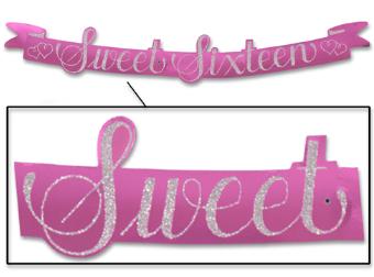 bday 16 banner sweet sixteen 36in r55745