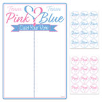 baby shwr pink n blue tally board with stickers r60861