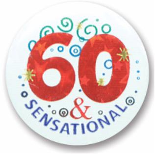 bday 60 button sensational rBN090