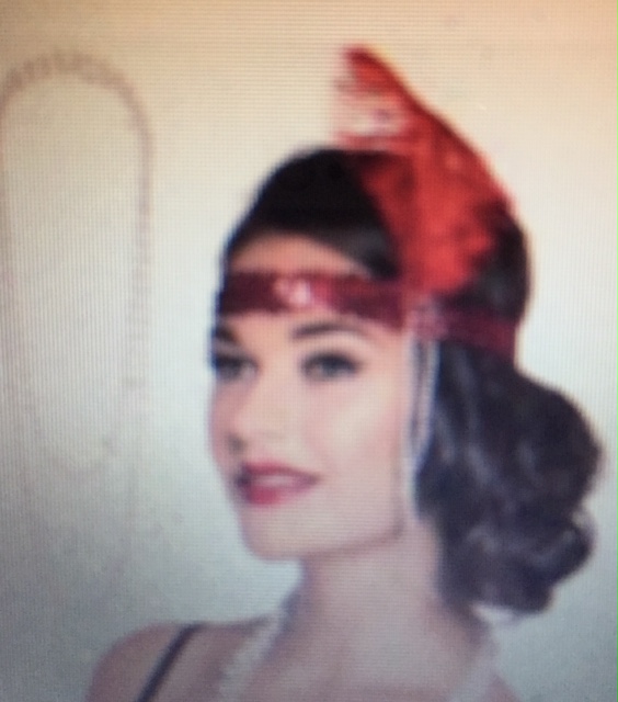 cos acc kit flapper red hedband beads