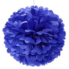 party acc paper puff ball d blue l 43001-14-