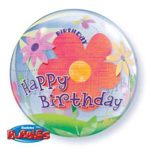 bday bal hbd bubble flower w68650