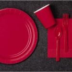 can day red table ware