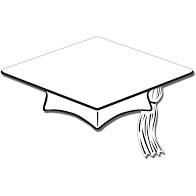 grad cutouts mini 10 ct 6 inch 54197 -white