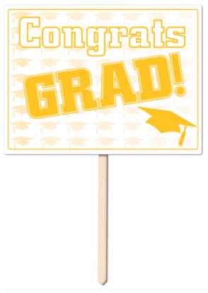 grad lawn sign r54906-gd