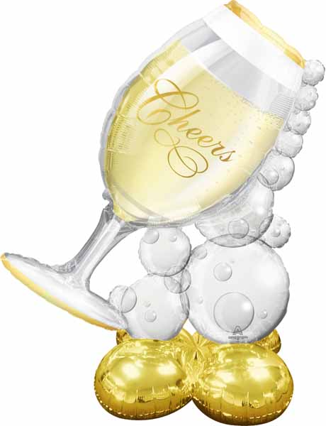 Bubbly Wine Glass