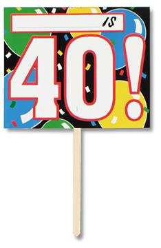 bday 40 lawn sign r55916