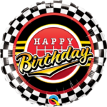 bday bal hbd checkered 18inc w49193