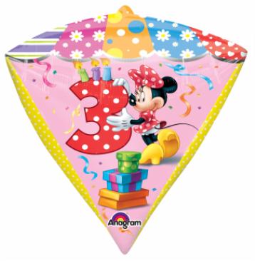 bday bal minnie age 3 diamondz f28622