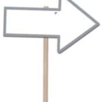 wed arrow sign r54908
