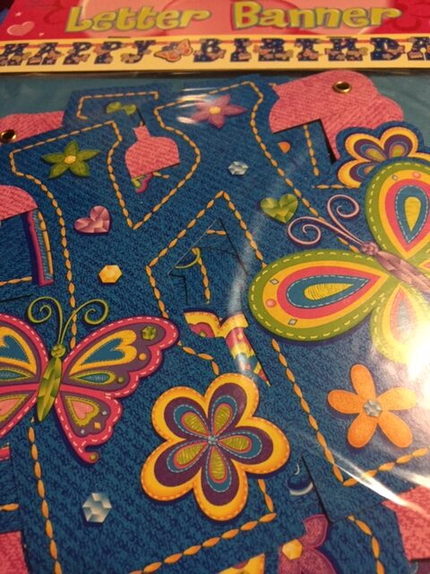 bday bnr hbd denim butterfly