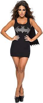 cos f batgirl dress w rhinest logo and cape s 810796